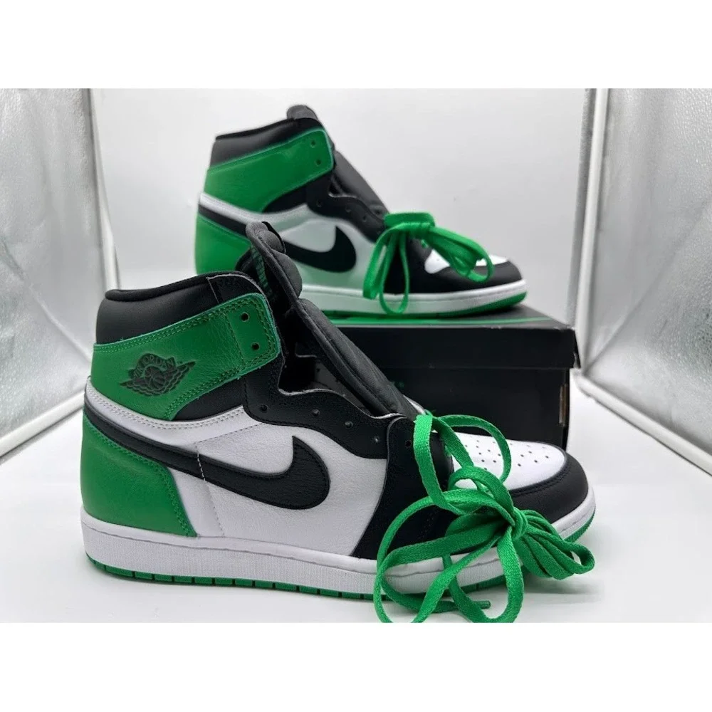 Nike Air Jordan 1 Retro High OG Lucky Green Black White DZ5485-031 Mens Shoes